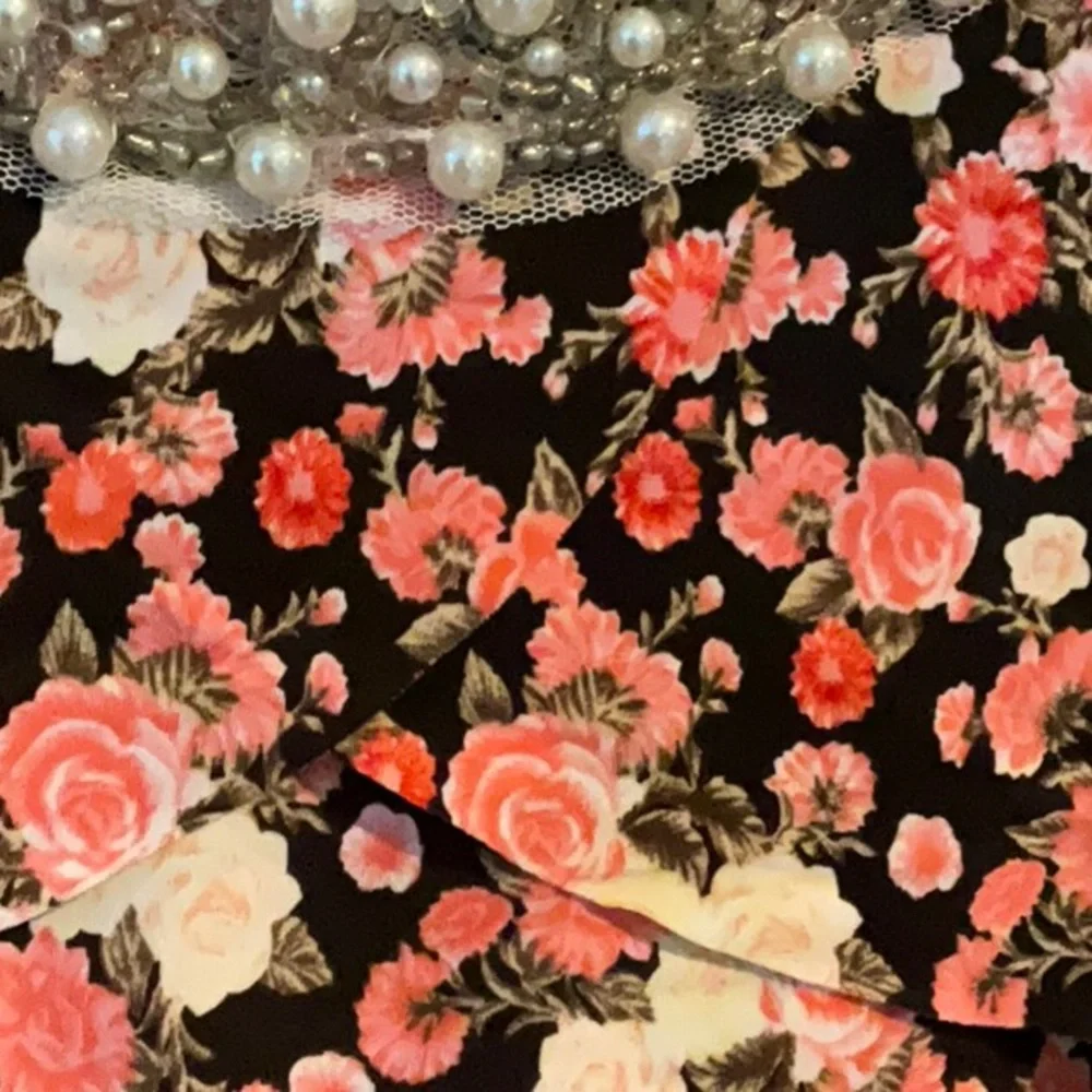Fun and dressy, super comfy bejeweled floral tank! - Picture 4 of 6